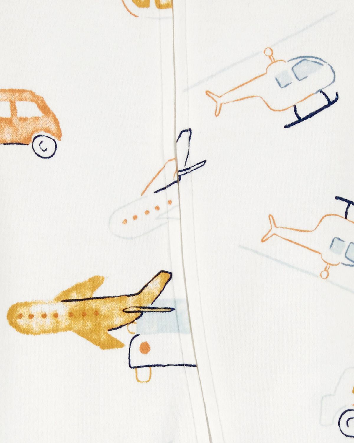 Pijama para dormir y jugar de algodón con cremallera de 2 vías