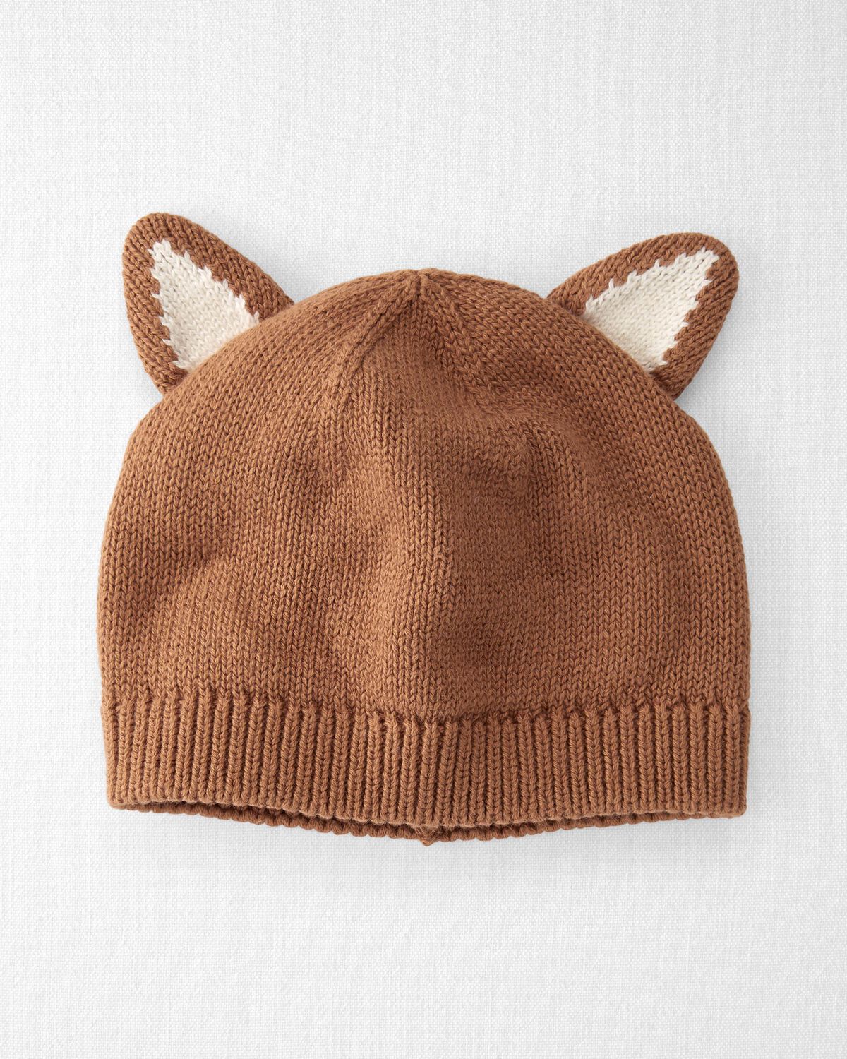 Gorro  de algodón orgánico para bebé Gorra de punto Fox