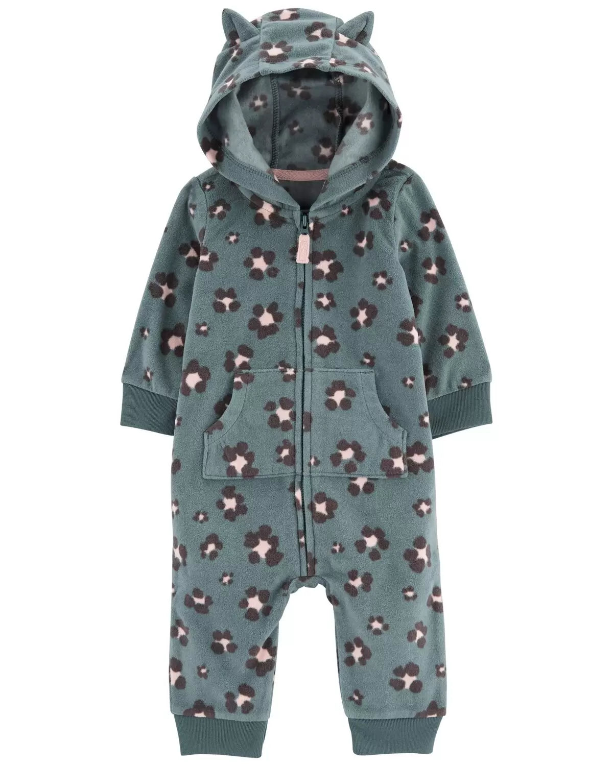 Mono de vellón con capucha Baby Leopard