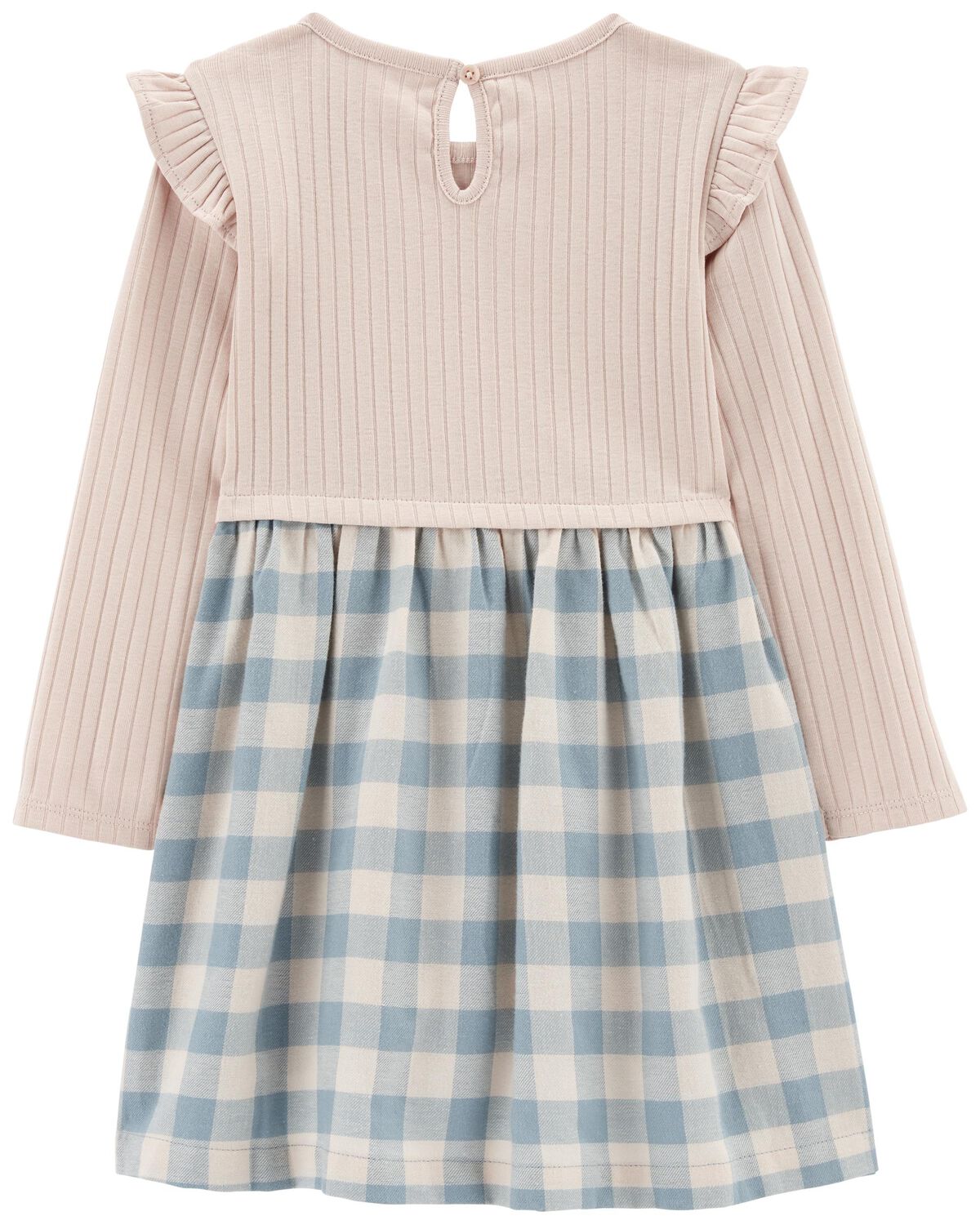 Vestido de franela a cuadros para niños pequeños