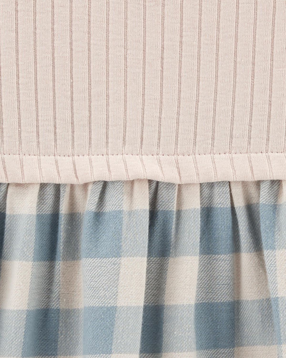 Vestido de franela a cuadros para niños pequeños