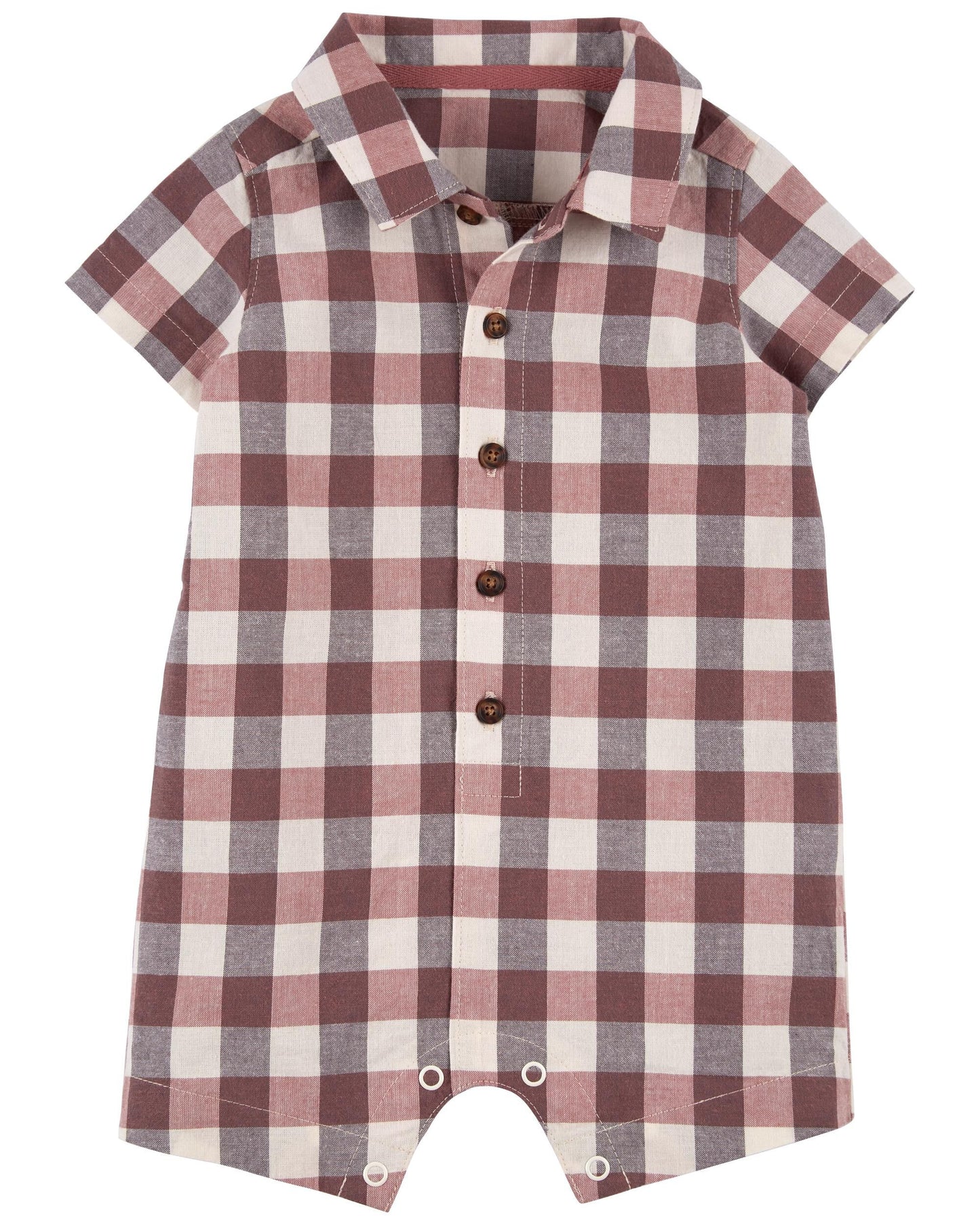 Mono de algodón a cuadros para bebé