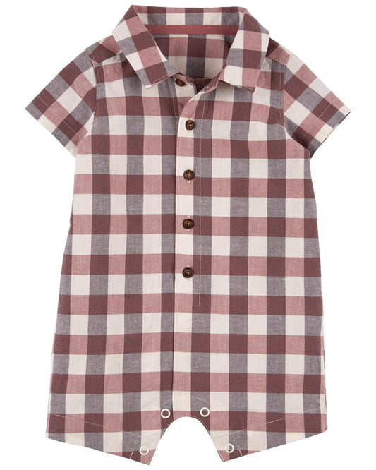 Mono de algodón a cuadros para bebé